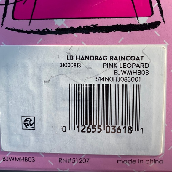 Luv Betsey Handbag Raincoat Pink Leopard Print - Picture 3 of 4